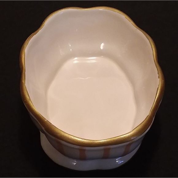 Orange & White Striped Candy or Trinket Dish - Picture 4 of 6